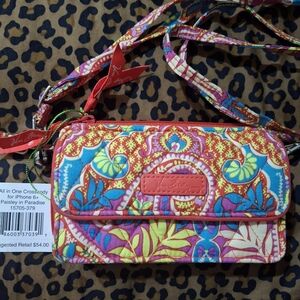 Vera Bradley Paisley Crossbody Bag - Red, Blue, Yellow